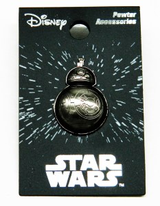 Star Wars Final Trilogy BB-8 Droid 3D Image Die-Cut Pewter Metal Pin NEW UNUSED picture