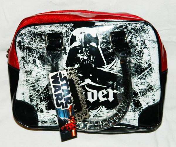 Star Wars Darth Vader Image and Name Black White & Red Women's Purse NEW UNUSED picture