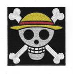 One Piece Japanese Anime' Luffy Skull Flag Logo Embroidered Patch NEW UNUSED