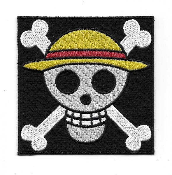 One Piece Japanese Anime' Luffy Skull Flag Logo Embroidered Patch NEW UNUSED picture