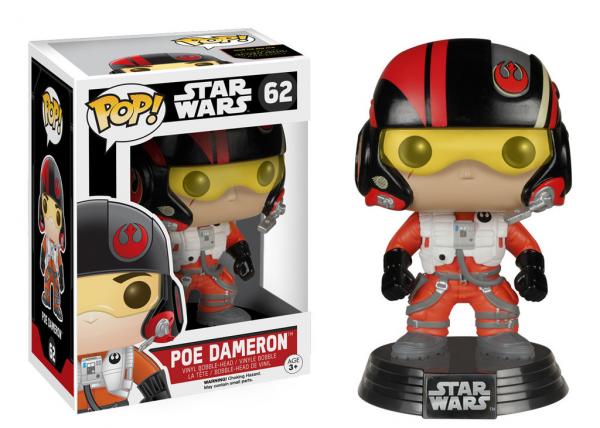 Star Wars The Force Awakens Poe Dameron Vinyl POP Figure Toy #62 FUNKO NEW NIB picture