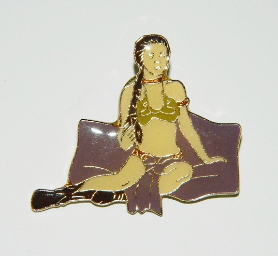Classic Star Wars Princess Leia as Jabba's Slave Cloisonne Metal Pin 1993 UNUSED