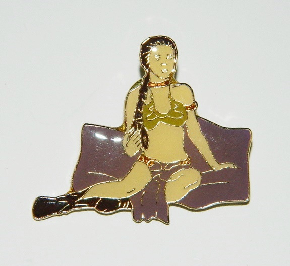 Classic Star Wars Princess Leia as Jabba's Slave Cloisonne Metal Pin 1993 UNUSED picture