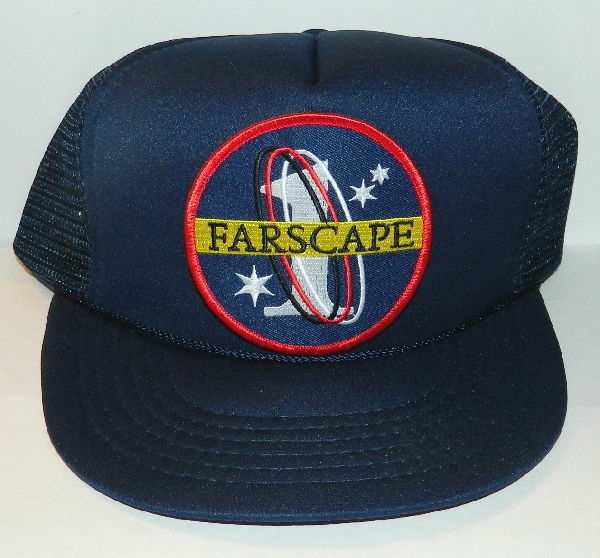 Farscape TV Series Name Logo Embroidered Patch on a Blue Baseball Cap Hat NEW