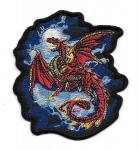 Whitbywyrm Red Dragon Figure Embroidered Patch, NEW UNUSED