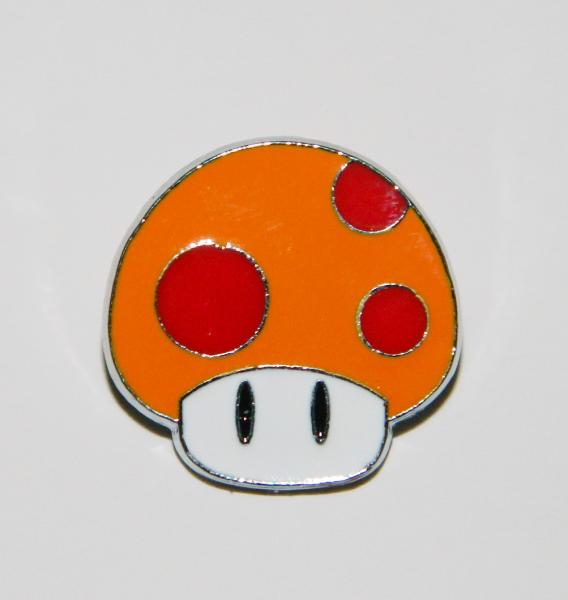 Super Mario Bros. Video Game Mushroom Logo Metal Enamel Pin NEW UNUSED picture