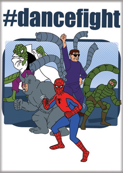 Marvel Comics The Amazing Spider-Man Cartoon #dancefight Refrigerator Magnet NEW
