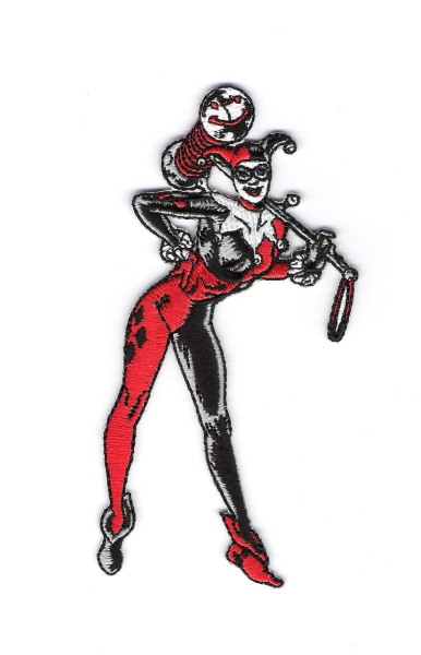 Batman, Harley Quinn Standing Figure Embroidered Iron On Patch, NEW UNUSED