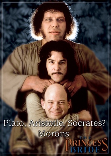 The Princess Bride "Plato Aristotle Socrates? Morons." Refrigerator Magnet NEW