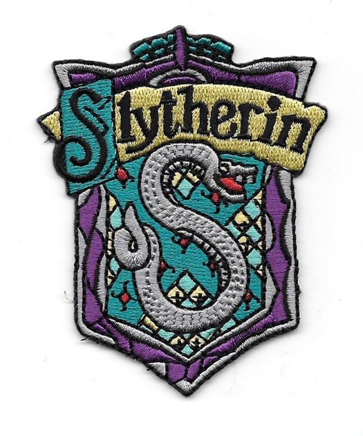 Harry Potter House of Slytherin Crest British Logo Embroidered Patch NEW UNUSED