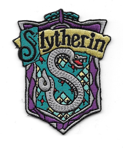 Harry Potter House of Slytherin Crest British Logo Embroidered Patch NEW UNUSED picture