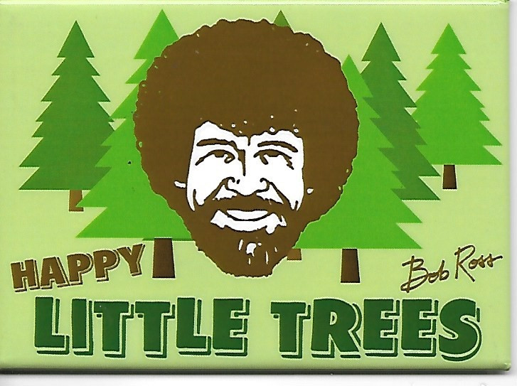 Bob Ross Joy of Painting Happy Little Trees Art Refrigerator Magnet NEW UNUSED