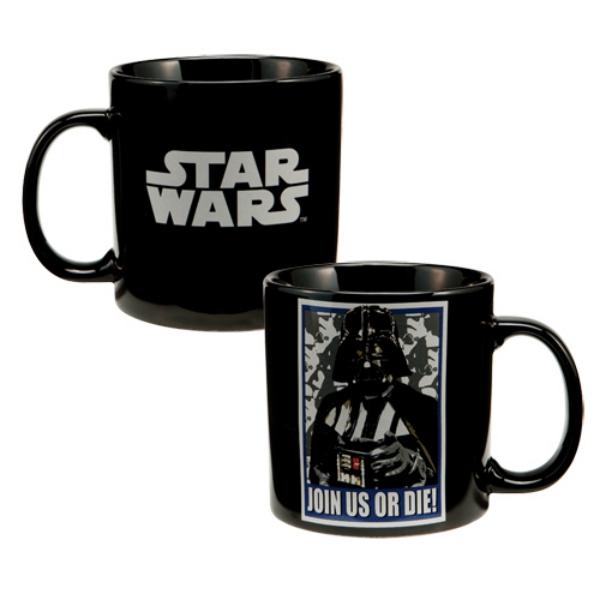 Star Wars Darth Vader Join Us Or Die 20 oz Black Ceramic Mug NEW UNUSED picture