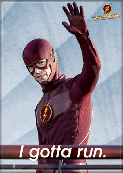 DC Comics The Flash TV Series Flash Waving I Gotta Run Refrigerator Magnet NEW picture