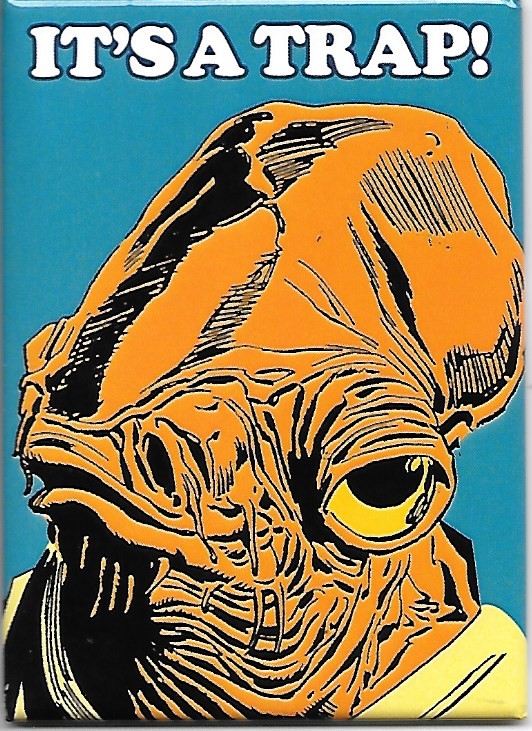 Star Wars Admiral Ackbar It's A Trap! Art Image Refrigerator Magnet NEW UNUSED