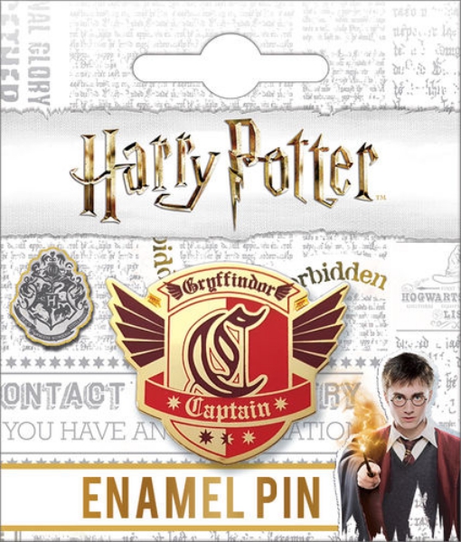 Harry Potter Gryffindor Quidditch Captain Logo Metal Enamel Lapel Pin NEW UNUSED