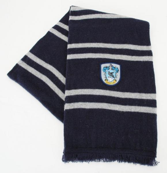 Harry Potter House of Ravenclaw Colors and Crest Knitted Wool Scarf NEW UNUSED