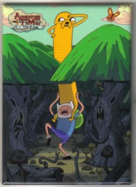 Adventure Time Jake on Finns Shoulders Figure Refrigerator Magnet, NEW UNUSED