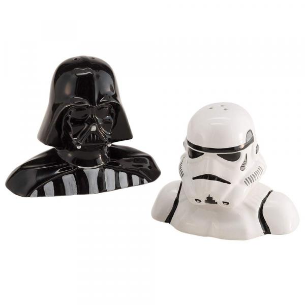 Star Wars Darth Vader and Stormtrooper Ceramic Salt and Pepper Shakers Set NEW picture