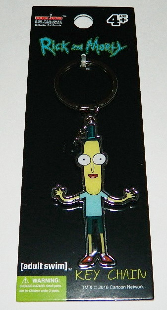 Rick and Morty Animated TV Series Mr. Poopy Colored Metal Key Ring KeyChain NEW