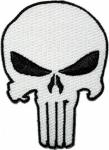 The Punisher White Skull Logo Large Jacket Embroidered Patch, NEW UNUSED