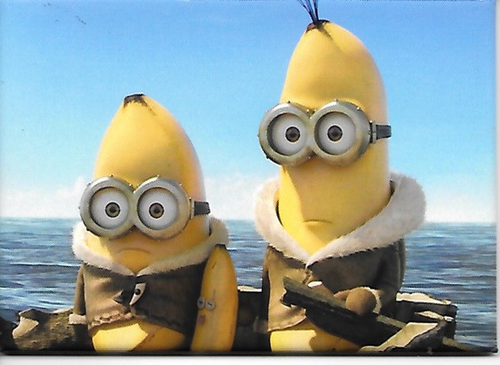 Minions Movie Kevin and Bob on "Banana" Boat Refrigerator Magnet NEW UNUSED picture