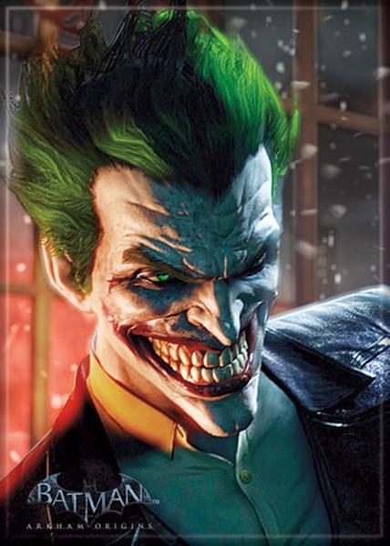 DC Comics Batman Arkham Origins Laughing Joker Refrigerator Magnet NEW UNUSED
