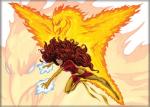 Marvel Comics X-Men Phoenix with Flaming Comic Art Image Refrigerator Magnet NEW