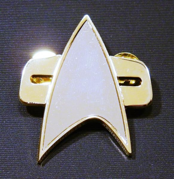 Star Trek: Voyager Full Size Chest Communicator Cloisonne Metal Pin NEW UNUSED picture