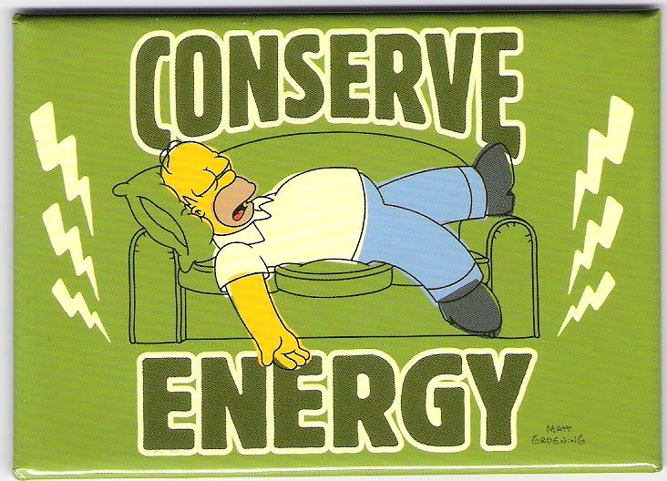 The Simpsons Homer Sleeping Conserve Energy Refrigerator Magnet NEW UNUSED picture