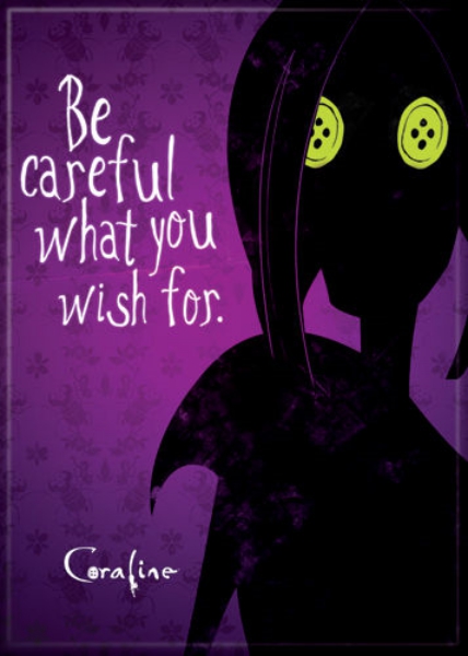 Coraline Animated Movie Be Careful What You Wish For Refrigerator Magnet UNUSED picture