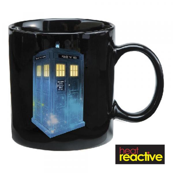 Doctor Who Tardis Blue & Black Doctor #13 Heat Reactive 12 oz Ceramic Coffee Mug picture