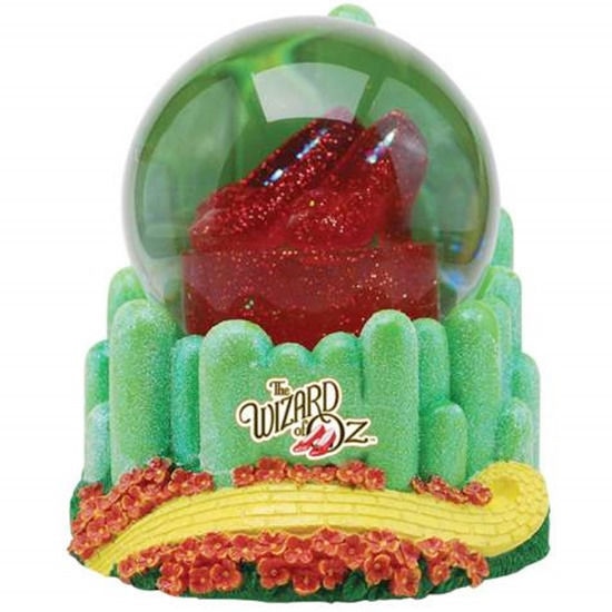 The Wizard of Oz Ruby Slippers and Emerald City 100mm Musical Water Globe, NEW