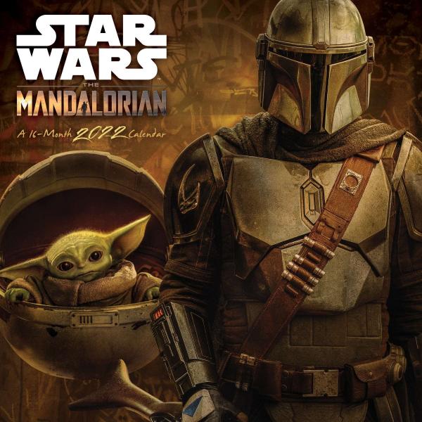 Star Wars The Mandalorian 16 Month 2022 Character Art Images Wall Calendar NEW