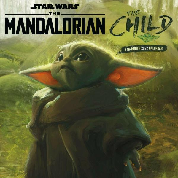 Star Wars The Mandalorian The Child 16 Month 2022 Images Wall Calendar SEALED