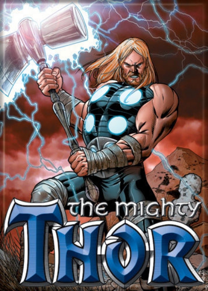 Marvel Comics Thor with Hammer Glowing Comic Art Refrigerator Magnet NEW UNUSED picture