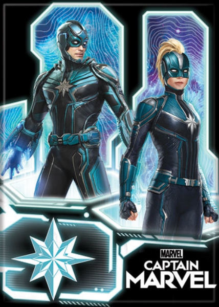 Captain Marvel Movie Carol and Yon-Rogg Kree Warriors Refrigerator Magnet UNUSED