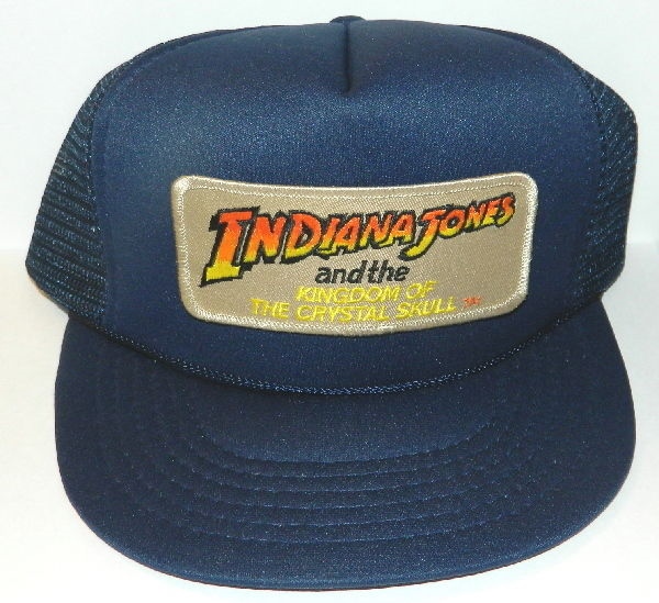 Indiana Jones & the Kingdom of the Crystal Skull Patch on Black Baseball Cap Hat picture