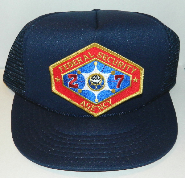 Outland Federal Security Agency Logo Embroidered Patch on Black Baseball Cap Hat picture