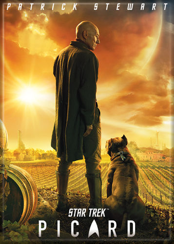 Star Trek Picard TV Series Poster with Dog Photo Refrigerator Magnet NEW UNUSED