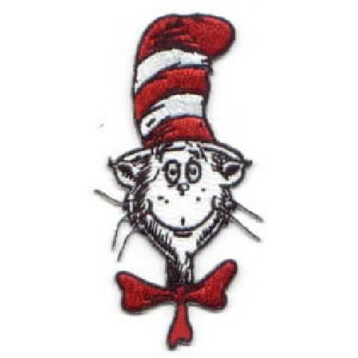 Dr. Seuss' The Cat In The Hat Animated TV Show Head and Hat Patch, NEW UNUSED picture