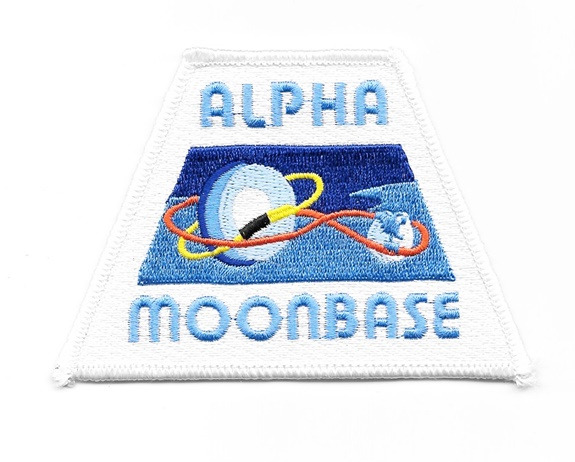 Space: 1999 TV Series Alpha Moonbase Uniform Logo Shoulder Patch, NEW UNUSED picture