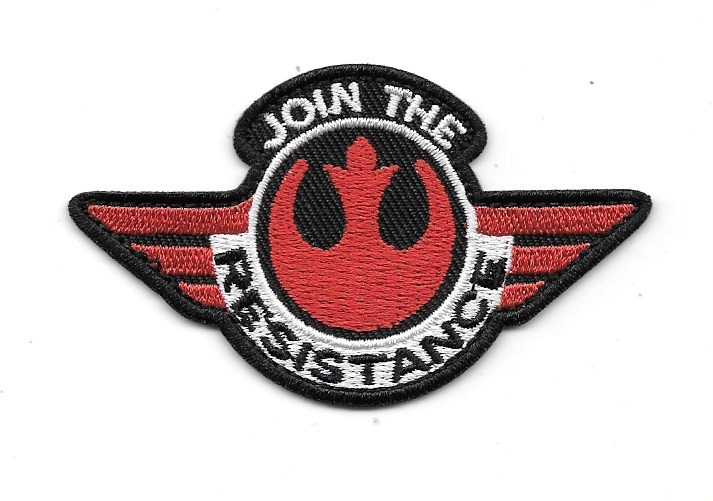 Star Wars The Force Awakens Join The Resistance Red Logo Embroidered Patch NEW picture