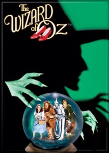 The Wizard of Oz Witch with Crystal Ball on Green Refrigerator Magnet NEW UNUSED