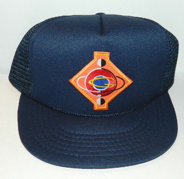 Land of the Giants TV Show Uniform Embroidered Patch on a Blue Baseball Cap Hat