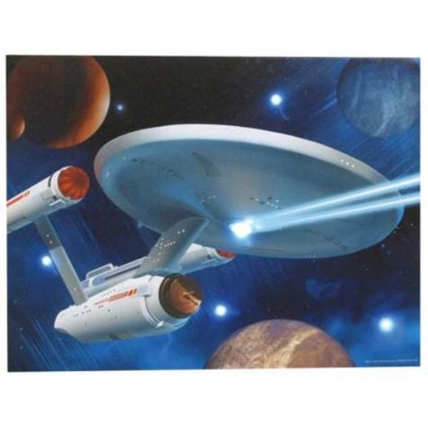 Star Trek Classic TV Enterprise 12 x 16 Lighted Stretched Canvas Wall Art NEW picture