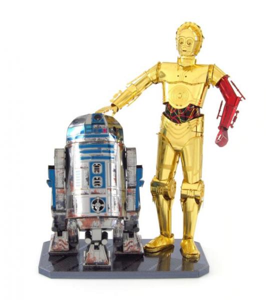 Star Wars R2-D2 and C-3PO Colored Metal Earth Steel Model Deluxe Set #MMG276 NEW picture