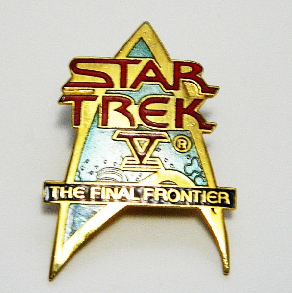 Star Trek V The Final Frontier Movie Command Logo Die-Cut Metal Enamel Pin