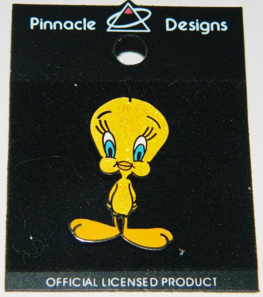 Looney Tunes Tweety Bird Figure Metal Enamel Sparkle Pin NEW UNUSED picture