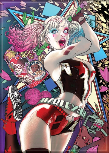 DC Comics Rebirth Harley Quinn Figure Comic Art Refrigerator Magnet NEW UNUSED